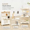 image:imageYAMAZAKI Home Slim Rolling Storage Cart  Narrow Kitchen Storage Cabinet with Handle Slim Storage Cart with Wheels Easy Assembly 32  Steel White