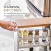 image:imageYAMAZAKI Home Slim Rolling Storage Cart  Narrow Kitchen Storage Cabinet with Handle Slim Storage Cart with Wheels Easy Assembly 32  Steel White