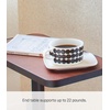image:imageYAMAZAKI Home Small Metal and Wood Bedside Compact Side Table for Modern Living Room  Narrow C Shaped Slim End Table Steel One Size Black  Compact metal and wood bedside table or couch table with a narrow Cshaped design Built for daily use Living room deskBlack