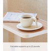 image:imageYAMAZAKI Home Small Metal and Wood Bedside Compact Side Table for Modern Living Room  Narrow C Shaped Slim End Table Steel One Size Black  Compact metal and wood bedside table or couch table with a narrow Cshaped design Built for daily use Living room deskWhite