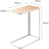 image:imageYAMAZAKI Home Small Metal and Wood Bedside Compact Side Table for Modern Living Room  Narrow C Shaped Slim End Table Steel One Size Black  Compact metal and wood bedside table or couch table with a narrow Cshaped design Built for daily use Living room deskWhite