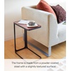 image:imageYAMAZAKI Home Small Metal and Wood Bedside Compact Side Table for Modern Living Room  Narrow C Shaped Slim End Table Steel One Size Black  Compact metal and wood bedside table or couch table with a narrow Cshaped design Built for daily use Living room deskBlack