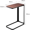 image:imageYAMAZAKI Home Small Metal and Wood Bedside Compact Side Table for Modern Living Room  Narrow C Shaped Slim End Table Steel One Size Black  Compact metal and wood bedside table or couch table with a narrow Cshaped design Built for daily use Living room deskBlack