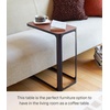image:imageYAMAZAKI Home Small Metal and Wood Bedside Compact Side Table for Modern Living Room  Narrow C Shaped Slim End Table Steel One Size Black  Compact metal and wood bedside table or couch table with a narrow Cshaped design Built for daily use Living room deskBlack