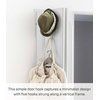 image:imageYAMAZAKI Home Smart Home Over The Door Hooks  Vertical Hanging Coat Rack Fits Doors Up to 1375 Thick  SteelWhite