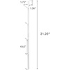 image:imageYAMAZAKI Home Smart Home Over The Door Hooks  Vertical Hanging Coat Rack Fits Doors Up to 1375 Thick  SteelWhite