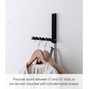 image:imageYAMAZAKI Home Smart Over The Door Coat Hook Organizer Collapsible Foldable Rack for Entryway Or Bedroom Closet  2Hook  Steel  Collapsible coat hook organizer utilizes space behind doors Comes with 2 hooks Spacesaving designBlack