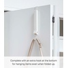 image:imageYAMAZAKI Home Smart Over The Door Coat Hook Organizer Collapsible Foldable Rack for Entryway Or Bedroom Closet  2Hook  Steel  Collapsible coat hook organizer utilizes space behind doors Comes with 2 hooks Spacesaving designWhite
