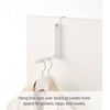 image:imageYAMAZAKI Home Smart Over The Door Coat Hook Organizer Collapsible Foldable Rack for Entryway Or Bedroom Closet  2Hook  Steel  Collapsible coat hook organizer utilizes space behind doors Comes with 2 hooks Spacesaving designWhite