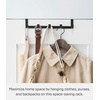 image:imageYAMAZAKI Home Smart Over The Door Hooks  Hanging Coat Rack  Wide  SteelBlack