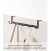 image:imageYAMAZAKI Home Smart Over The Door Hooks  Hanging Coat Rack  Wide  SteelBlack