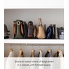 image:imageYAMAZAKI Home Smart Purse OrganizerBag Divider For Closet Shelf  Abs Plastic  Smart purse organizer and bag divider ideal for closet shelves Durable ABS plastic construction Built for everyday useBlack