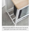 image:imageYAMAZAKI Home Storage Bench Entryway Mudroom Shelf with Wood Bench Black  Metal entrance mudroom storage shelf rack for slippers shoes boots or bags Designed for convenient home organizationWhite
