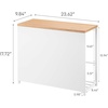 image:imageYAMAZAKI Home Storage Bench Entryway Mudroom Shelf with Wood Bench Black  Metal entrance mudroom storage shelf rack for slippers shoes boots or bags Designed for convenient home organizationWhite