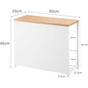 image:imageYAMAZAKI Home Storage Bench Entryway Mudroom Shelf with Wood Bench Black  Metal entrance mudroom storage shelf rack for slippers shoes boots or bags Designed for convenient home organizationWhite