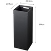 image:imageYAMAZAKI Home Tall Slim Trash Can  Modern Square Steel Waste Basket with Handle White Metal Trash Can for Kitchen Bathroom or Office 725 Gallons Slim Tall DesignBlack