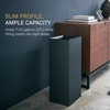 image:imageYAMAZAKI Home Tall Slim Trash Can  Modern Square Steel Waste Basket with Handle White Metal Trash Can for Kitchen Bathroom or Office 725 Gallons Slim Tall DesignBlack