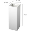 image:imageYAMAZAKI Home Tall Slim Trash Can  Modern Square Steel Waste Basket with Handle White Metal Trash Can for Kitchen Bathroom or Office 725 Gallons Slim Tall DesignWhite