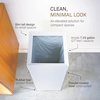 image:imageYAMAZAKI Home Tall Slim Trash Can  Modern Square Steel Waste Basket with Handle White Metal Trash Can for Kitchen Bathroom or Office 725 Gallons Slim Tall DesignWhite