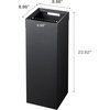 image:imageYAMAZAKI Home Tall Slim Trash Can  Modern Square Steel Waste Basket with Handle White Metal Trash Can for Kitchen Bathroom or Office 725 Gallons Slim Tall DesignBlack