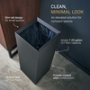 image:imageYAMAZAKI Home Tall Slim Trash Can  Modern Square Steel Waste Basket with Handle White Metal Trash Can for Kitchen Bathroom or Office 725 Gallons Slim Tall DesignBlack