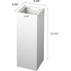 image:imageYAMAZAKI Home Tall Slim Trash Can  Modern Square Steel Waste Basket with Handle White Metal Trash Can for Kitchen Bathroom or Office 725 Gallons Slim Tall DesignWhite