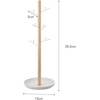 image:imageYAMAZAKI Home Tosca Accessory Tree  Jewelry Organizer Stand With Tray  Steel  WoodWhite