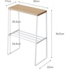 image:imageYAMAZAKI Home Tosca Narrow Living Room End Table  Slim Side Storage Shelf Stand Furniture Metal and Wood Modern Skinny Accent Table 22  Steel  Wood  Slim side storage shelf stand End table featuring durable metal and wood construction Undershelf for extra storageWhite