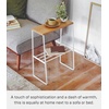 image:imageYAMAZAKI Home Tosca Narrow Living Room End Table  Slim Side Storage Shelf Stand Furniture Metal and Wood Modern Skinny Accent Table 22  Steel  Wood  Slim side storage shelf stand End table featuring durable metal and wood construction Undershelf for extra storageWhite