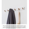 image:imageYAMAZAKI Home Tosca WallMounted Saving Coat Hanger Modern Jacket Holder  Steel  Wood  Spacesaving wallmounted coat hanger Modern jacket holder featuring a durable steel and wood design Built for daily useWhite
