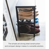 image:imageYAMAZAKI Home Tower 2Tier Entryway Shoe Organizer 16  Steel  Holds 4 Pairs of Shoes