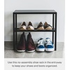 image:imageYAMAZAKI Home Tower 2Tier Entryway Shoe Organizer 16  Steel  Holds 4 Pairs of Shoes