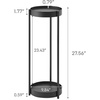 image:imageYAMAZAKI Home Tower 2Tier Planter Stand With Casters  Easy Transport amp Cleaning 28  SteelWhite