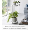 image:imageYAMAZAKI Home Tower 2Tier Planter Stand With Casters  Easy Transport amp Cleaning 28  SteelWhite