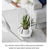 image:imageYAMAZAKI Home Tower 2Tier Planter Stand With Casters  Easy Transport amp Cleaning 28  SteelWhite