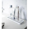 image:imageYAMAZAKI Home Tower Bathroom Tray  Steel Vanity Holder Organizer  SteelWhite