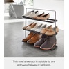 image:imageYAMAZAKI Home Tower Compact Modern Metal Shoe Rack  Short 18  Steel  Holds 6 To 9 Shoes