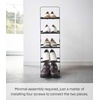 image:imageYAMAZAKI Home Tower Compact Modern Metal Shoe Rack  Short 18  Steel  Holds 6 To 9 ShoesBlack