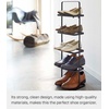 image:imageYAMAZAKI Home Tower Compact Modern Metal Shoe Rack  Short 18  Steel  Holds 6 To 9 ShoesBlack