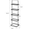 image:imageYAMAZAKI Home Tower Compact Modern Metal Shoe Rack  Short 18  Steel  Holds 6 To 9 ShoesBlack