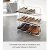 image:imageYAMAZAKI Home Tower Compact Modern Metal Shoe Rack  Short 18  Steel  Holds 6 To 9 ShoesWhite