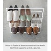 image:imageYAMAZAKI Home Tower Compact Modern Metal Shoe Rack  Short 18  Steel  Holds 6 To 9 ShoesWhite