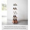 image:imageYAMAZAKI Home Tower Compact Modern Metal Shoe Rack  Short 18  Steel  Holds 6 To 9 ShoesWhite