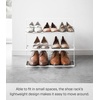 image:imageYAMAZAKI Home Tower Compact Modern Metal Shoe Rack  Short 18  Steel  Holds 6 To 9 ShoesWhite
