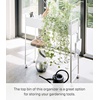 image:imageYAMAZAKI Home Tower Entryway Or Garage Rolling Metal Storage Rack for Shoes Sporting Goods Plants Gardening Supplies Or Toys 2933  Steel  Holds 6 Pairs of ShoesWhite