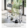 image:imageYAMAZAKI Home Tower Entryway Or Garage Rolling Metal Storage Rack for Shoes Sporting Goods Plants Gardening Supplies Or Toys 2933  Steel  Holds 6 Pairs of ShoesBlack