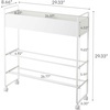 image:imageYAMAZAKI Home Tower Entryway Or Garage Rolling Metal Storage Rack for Shoes Sporting Goods Plants Gardening Supplies Or Toys 2933  Steel  Holds 6 Pairs of ShoesWhite