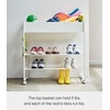 image:imageYAMAZAKI Home Tower Entryway Or Garage Rolling Metal Storage Rack for Shoes Sporting Goods Plants Gardening Supplies Or Toys 2933  Steel  Holds 6 Pairs of ShoesWhite