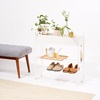 image:imageYAMAZAKI Home Tower Entryway Or Garage Rolling Metal Storage Rack for Shoes Sporting Goods Plants Gardening Supplies Or Toys 2933  Steel  Holds 6 Pairs of ShoesWhite