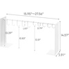 image:imageYAMAZAKI Home Tower Hat Hanger Rack Expandable Metal Storage Organizer Hooks For Closet  SteelWhite